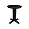 International Concepts 30 in. Solid Wood Round Top Dining Table with 2 Counter Height Stools in Black K46-30RT-23B-S102-2 - alternate 3